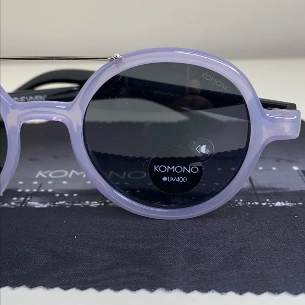Komono Girl's Sunglasses Round Purple Black NEW